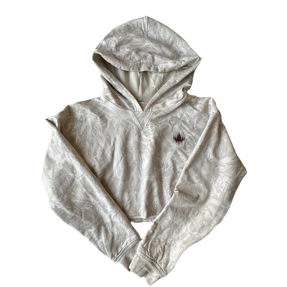 Lululemon Team Canada All Yours Cropped Hoodie Maple Metamorphosis Light Neutral - Picture 4 of 9